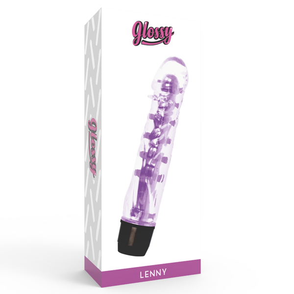 Glossy Lenny — Vibrator, Waterproof, Purple — Classic Vibrators — view 3