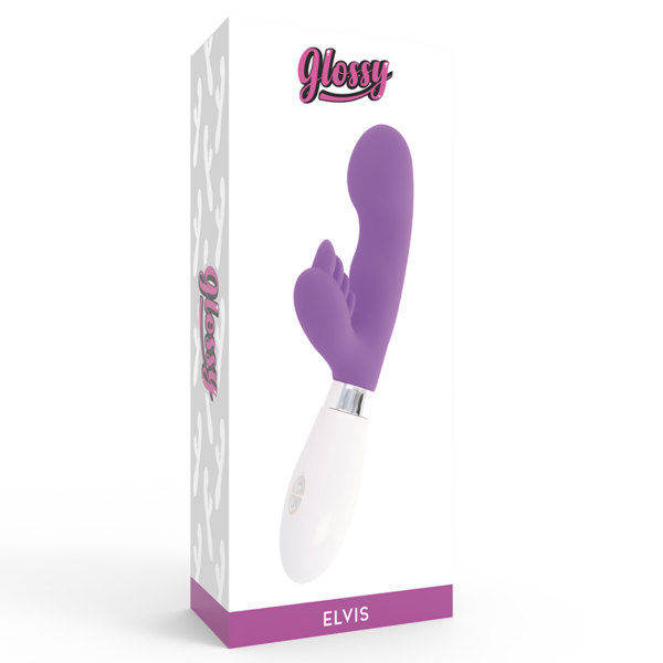 Glossy Elvis — Rabbit Vibrator, Silicone, Purple — Rabbit Vibrators — view 5