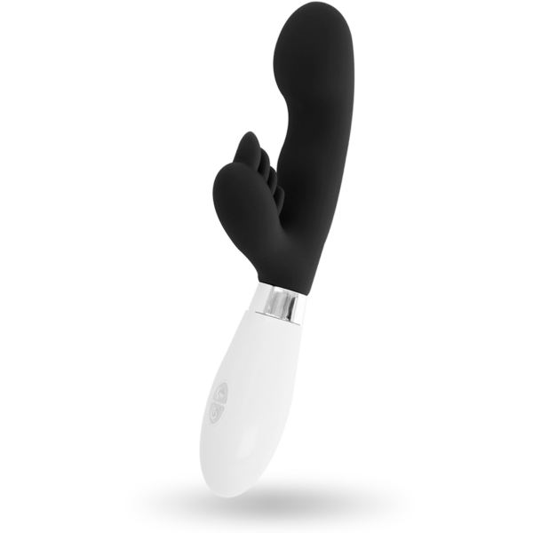 Glossy Elvis — Rabbit Vibrator, Silicone, Black — Rabbit Vibrators — view 6