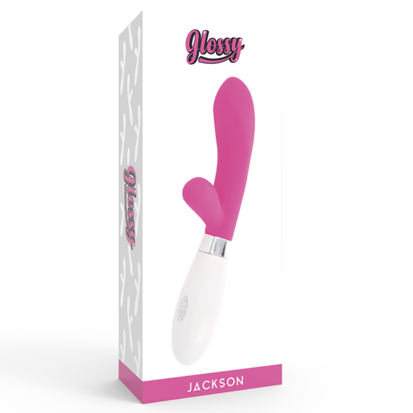 Glossy Jackson — Rabbit Vibrator, Silicone, Pink — Rabbit Vibrators — view 7