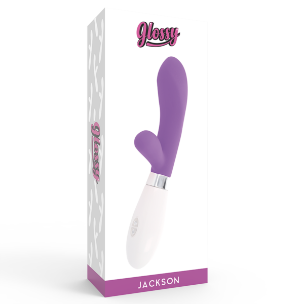 Glossy Jackson — Rabbit Vibrator, Silicone, Purple — Rabbit Vibrators — view 2