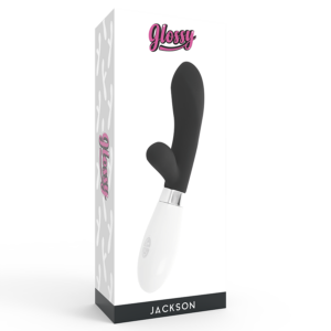 Glossy Jackson — Rabbit Vibrator, Silicone, Black — Rabbit Vibrators — view 3