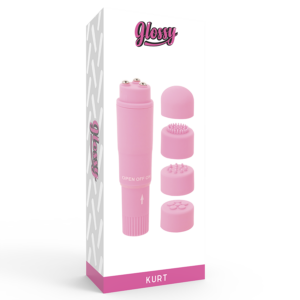 Glossy Kurt Pocket — Mini Vibrator, Waterproof, Pink — Clitoral Stimulators — view 3