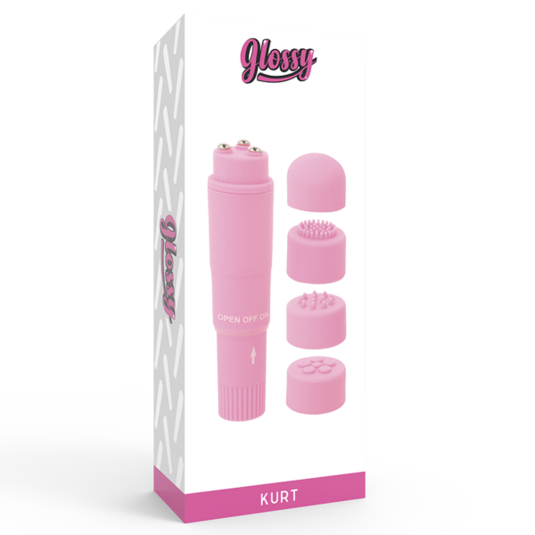 Glossy Kurt Pocket — Mini Vibrator, Waterproof, Pink — Clitoral Stimulators — view 3