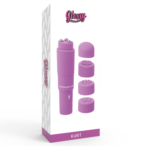 Glossy Kurt Pocket — Mini Vibrator, Waterproof, Purple — Clitoral Stimulators — view 4
