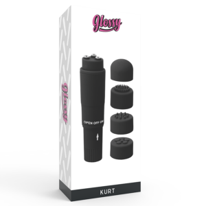 Glossy Kurt Pocket — Mini Vibrator, Waterproof, Black — Clitoral Stimulators — view 3