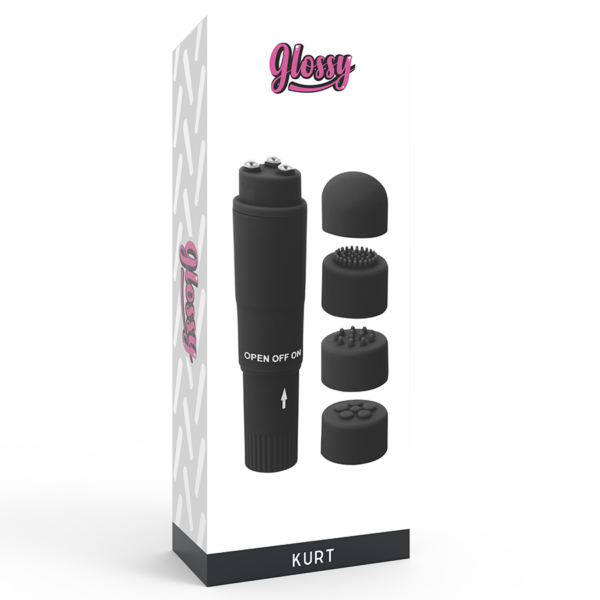 Glossy Kurt Pocket — Mini Vibrator, Waterproof, Black — Clitoral Stimulators — view 3