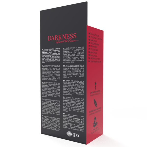 Darkness — Tail Butt Plug, 7 cm, Black — Anal — view 3