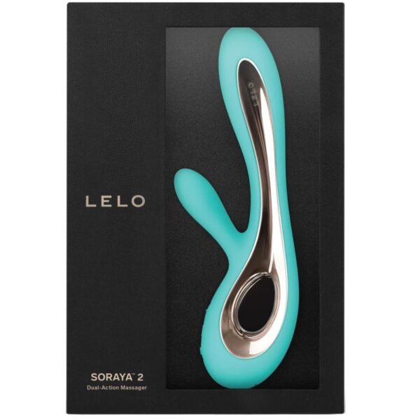 LELO Soraya 2 — Rabbit Vibrator, Waterproof, Aqua Green — Rabbit Vibrators — view 3