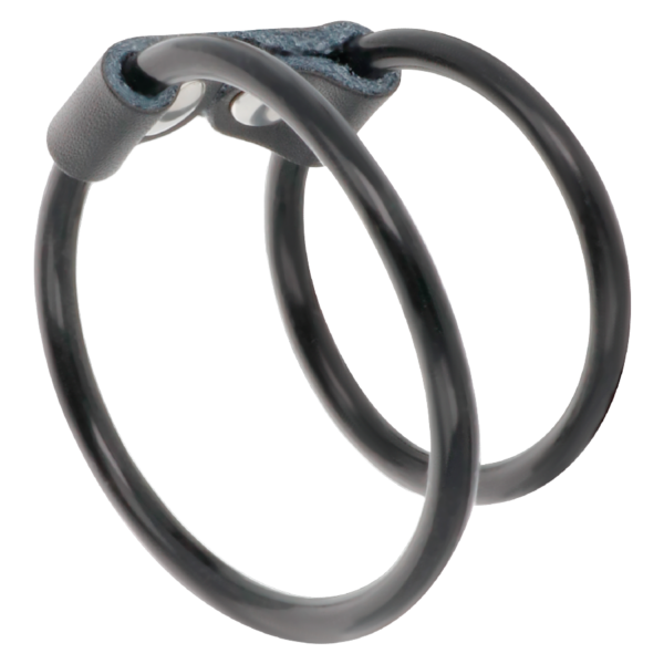 Darkness Double — Cock Ring, Leather and Rubber — Classic Cock Rings — view 2