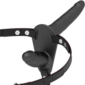 Fetish Submissive — Double Strap-On, Silicone, Black — Double Penetration Strap-Ons