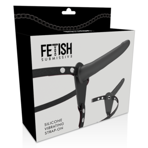 Fetish Submissive — Vibrating Strap-On, Silicone, 15 cm, Black — Strap-Ons & Harnesses — view 4