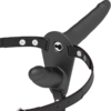 Fetish Submissive Double — Vibrating Strap-On, Silicone, Black — Double Penetration Strap-Ons