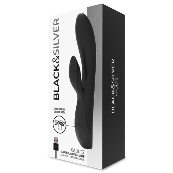 Black & Silver Kaultz — Rabbit Vibrator, Rechargeable — G-Spot Vibrators — view 8