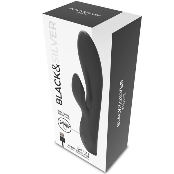 Black & Silver Kaultz — Rabbit Vibrator, Rechargeable — G-Spot Vibrators — view 9