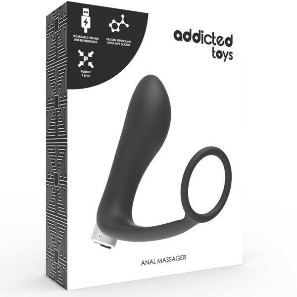 Addicted Toys Model 1 — Prostate Vibrator, Rechargeable, Black — Anal — view 5