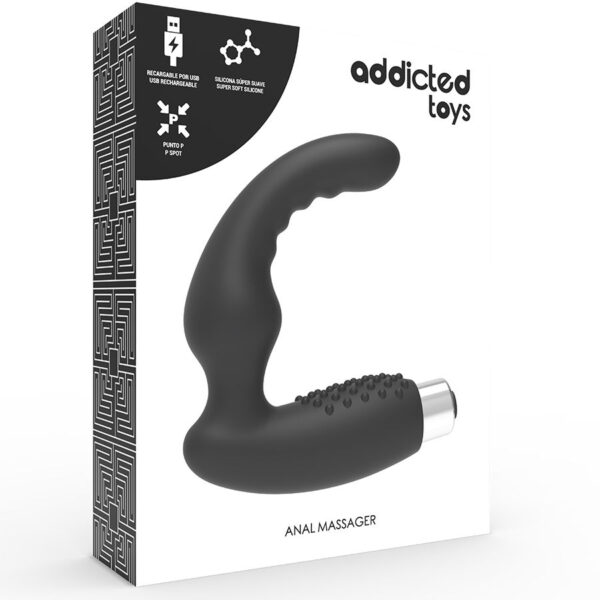 Addicted Toys Model 2 — Prostate Vibrator, Rechargeable, Black — Anal — view 3