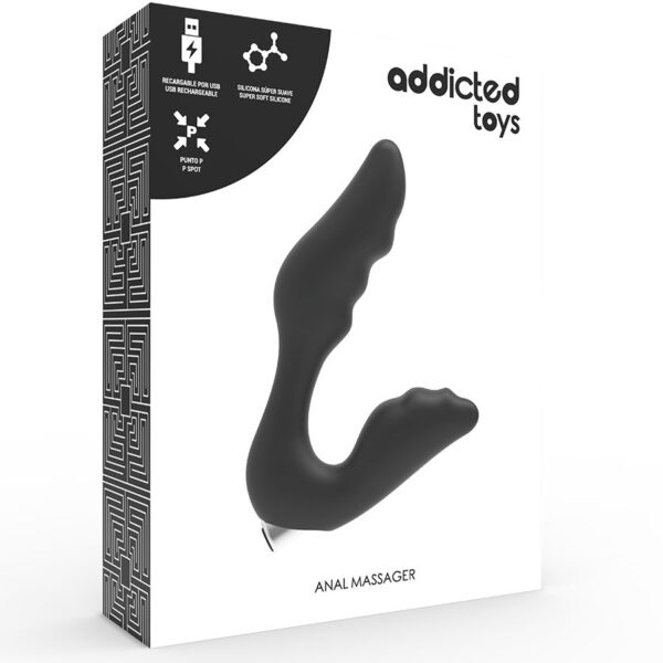 Addicted Toys Model 6 — Prostate Vibrator, Rechargeable, Black — Anal — view 5