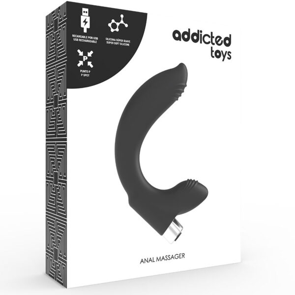 Addicted Toys Model 7 — Prostate Vibrator, Rechargeable, Black — Anal — view 4