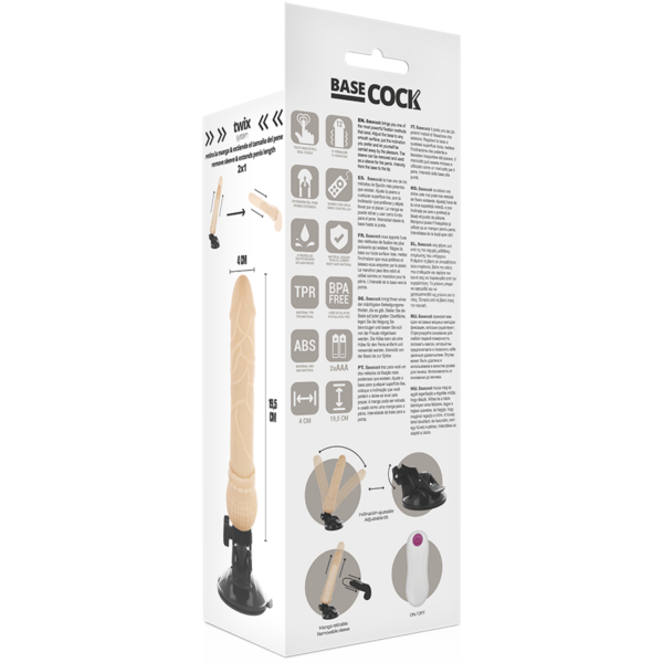 Basecock — Realistic Vibrator, Suction Cup, 19.5 cm — Realistic Vibrators — view 2