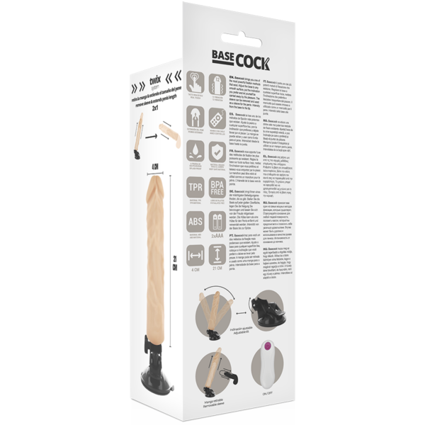 Basecock — Realistic Vibrator, Suction Cup, 21 cm — Realistic Vibrators — view 3