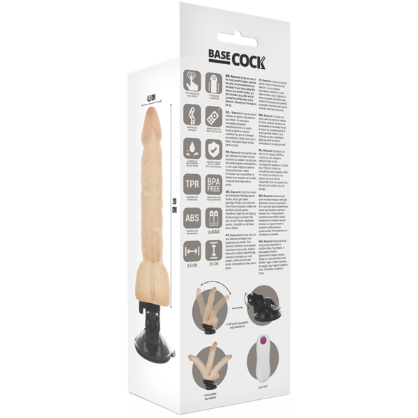 Basecock Bendable — Realistic Vibrator, Suction Cup, 20 cm — Realistic Vibrators — view 2
