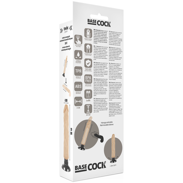 Basecock 2-1 — Realistic Vibrator, Suction Cup, 20 cm — Realistic Vibrators — view 5