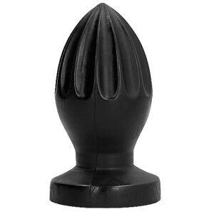 All Black Grooved — Butt Plug, 12 cm — Anal — view 3