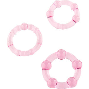 Seven Creations — Cock Ring Set, Silicone, Pink — Classic Cock Rings