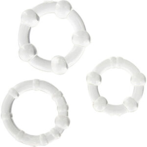 Seven Creations — Cock Ring Set, Silicone, Transparent — Classic Cock Rings