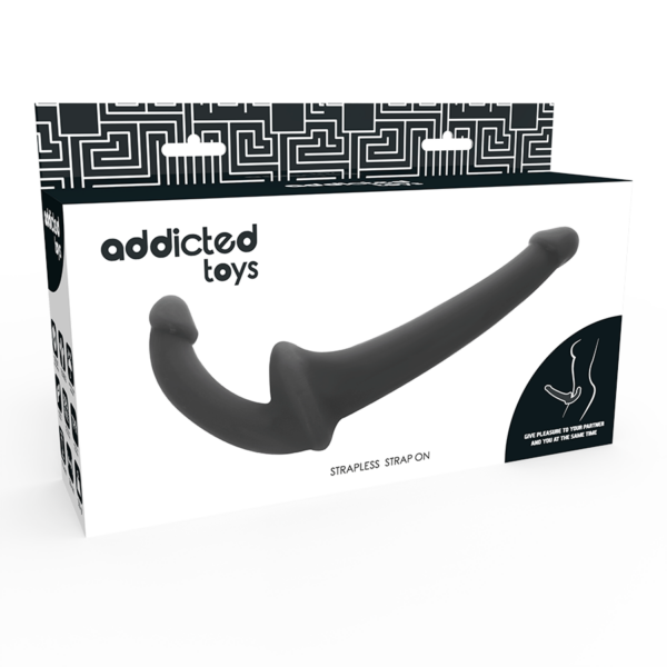Addicted Toys — Strapless Strap-On, Black — Double Penetration Strap-Ons — view 5