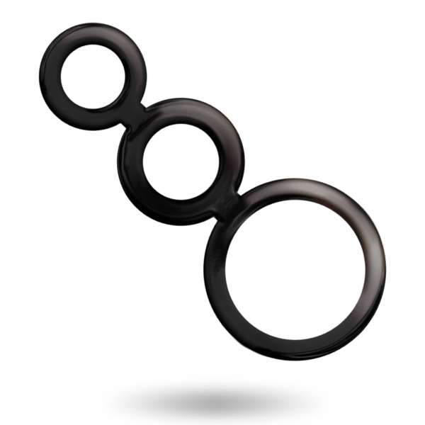 Addicted Toys Triple — Cock Ring, Smoked — Classic Cock Rings — view 4