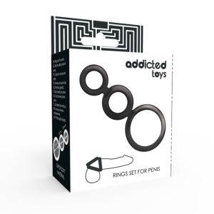 Addicted Toys Triple — Cock Ring, Smoked — Classic Cock Rings — view 2