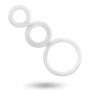 Addicted Toys Triple — Cock Ring, Transparent — Classic Cock Rings — view 2