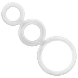 Addicted Toys Triple — Cock Ring, Transparent — Classic Cock Rings