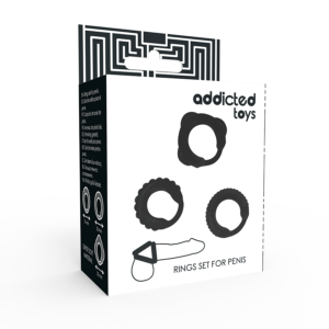 Addicted Toys — Cock Ring Set, Black — Classic Cock Rings — view 2