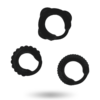 Addicted Toys — Cock Ring Set, Black — Classic Cock Rings