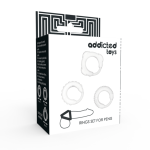 Addicted Toys — Cock Ring Set, Clear — Classic Cock Rings — view 3