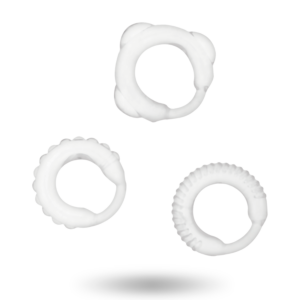 Addicted Toys — Cock Ring Set, Clear — Classic Cock Rings