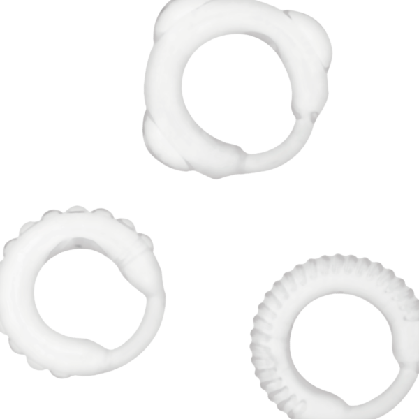 Addicted Toys — Cock Ring Set, Clear — Classic Cock Rings — view 5