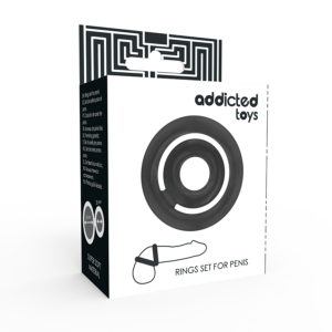 Addicted Toys Potenz — Cock Ring Set, Black — Classic Cock Rings — view 3