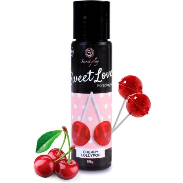 Secretplay Sweet Love Cherry Lollipop — Edible Lube, 60 ml — Flavored Lubricants — view 2