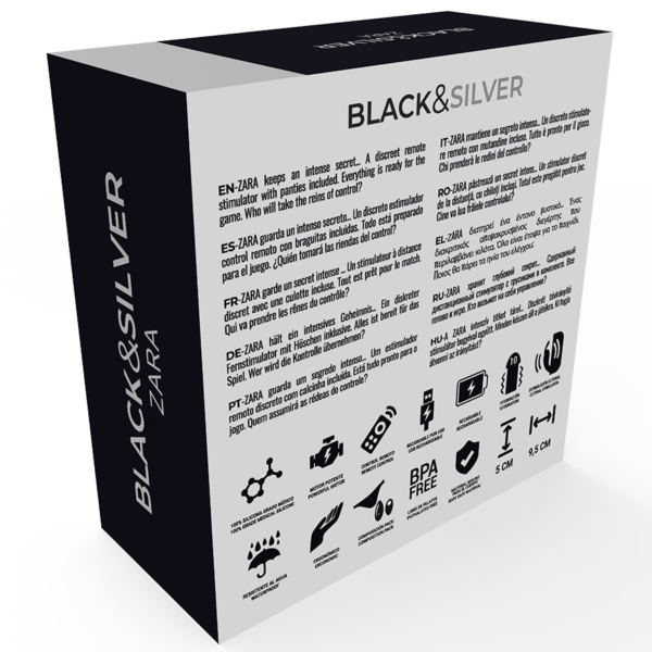 Black & Silver Zara — Panty Vibrator, Remote Control — Clitoral Stimulators — view 5