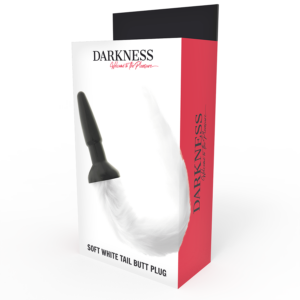 Darkness — Tail Butt Plug, Silicone, 12 cm, White — Anal — view 3