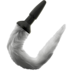 Darkness — Tail Butt Plug, Silicone, 12 cm, Grey — Anal — view 4