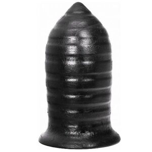 All Black Ribbed — Butt Plug, 16 cm — Anal — view 3