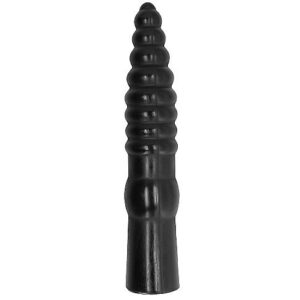 All Black Fluted — Anal Dildo, 33 cm — view 2