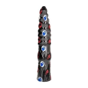 All Black Fluted — Anal Dildo, 33 cm — view 3