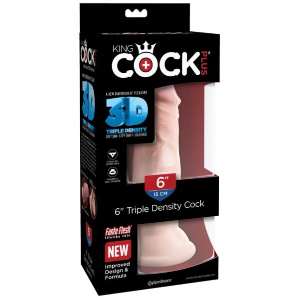 King Cock Plus Triple Density — Realistic Dildo, 15 cm — Dildos — view 7