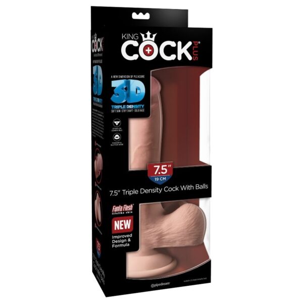 King Cock Plus Triple Density — Realistic Dildo, 19 cm — Dildos — view 7